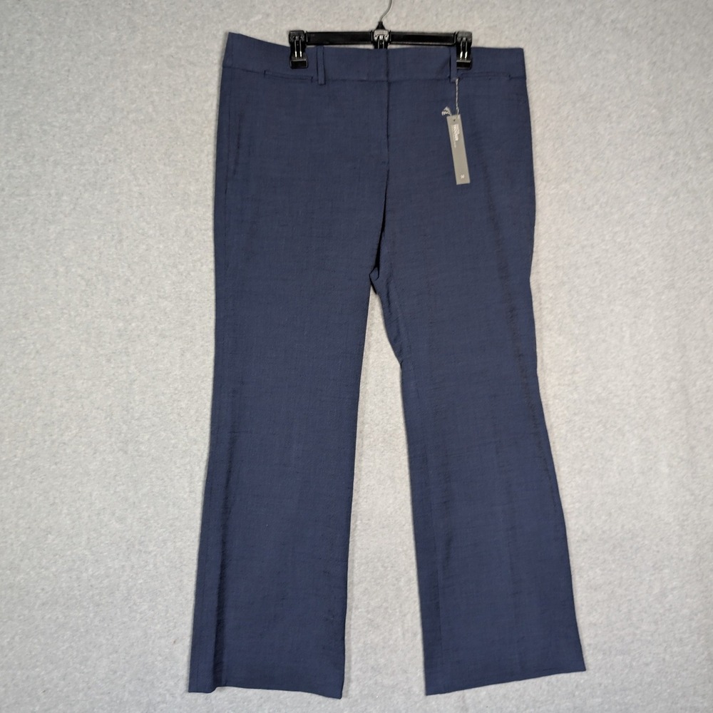 LOFT Marisa Trouser Women 14 Blue Straight Hip Business Casual Office NWT